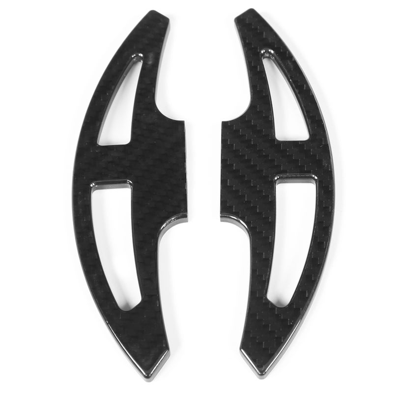 Extend Length Upgrade Carbon Fiber Paddle Shifters Gloss Black Replacement for E46 E90 E92 E93 M3 08‑13Cross Grain - Image 1