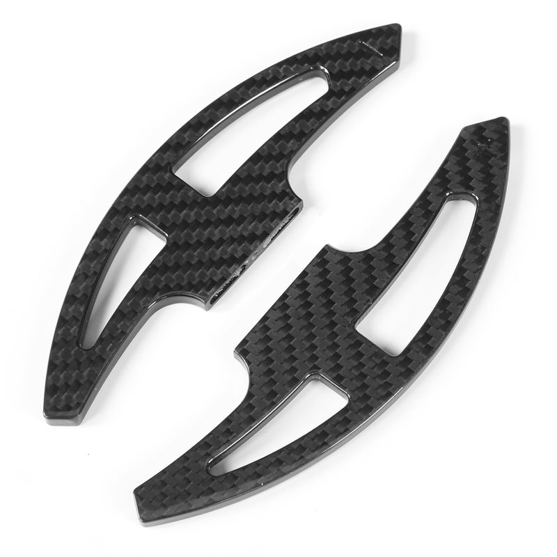 Extend Length Upgrade Carbon Fiber Paddle Shifters Gloss Black Replacement for E46 E90 E92 E93 M3 08‑13Cross Grain - Image 2