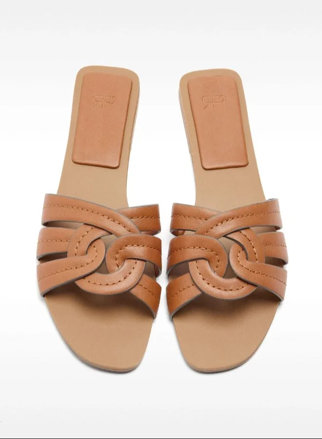 PARFOIS Crossed Flat Sandals