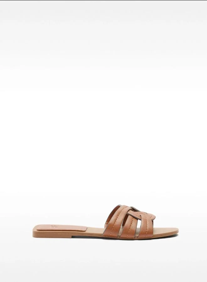 PARFOIS Crossed Flat Sandals