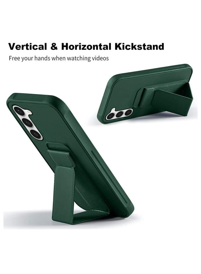 JAJEEK Samsung Galaxy S24 Plus Case Cover – Premium Silicone Vertical & Horizontal Hand Strap Case with Magnetic Car Mount Kickstand Holder for Samsung Galaxy S24 Plus – Shockproof, Durable, Full-Body Protection - Image 4