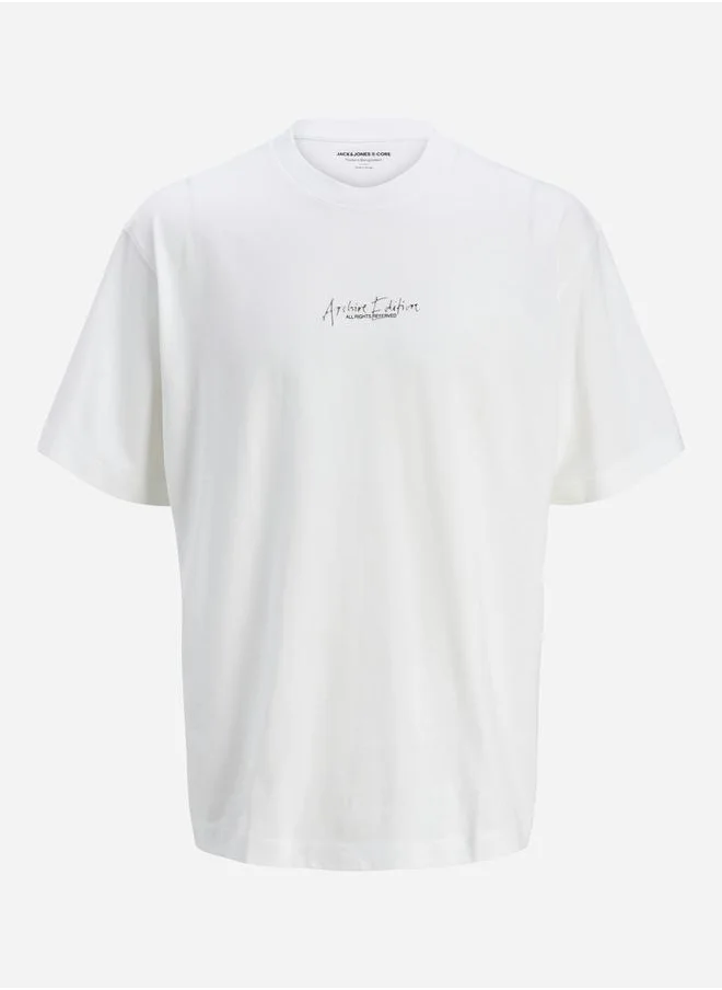 JACK & JONES Slogan Print Crew Neck T-Shirt