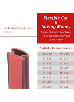 Generic Rubber Weather Stripping Door Seal Strip, Door Rubber Weather Seal Strip, Self-Adhesive Door Weatherstripping Soundproofing Door Seal Strip for Windows(6m, brown)  - Image 3