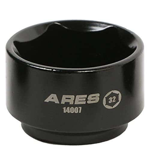 ARES 14007 – 32mm Low Profile Fuel Filter Socket - Low Profile Design for Easy Access - Chrome Vanadium Steel with Manganese Phosphate Coating to Resist Rust and Corrosion - Image 1