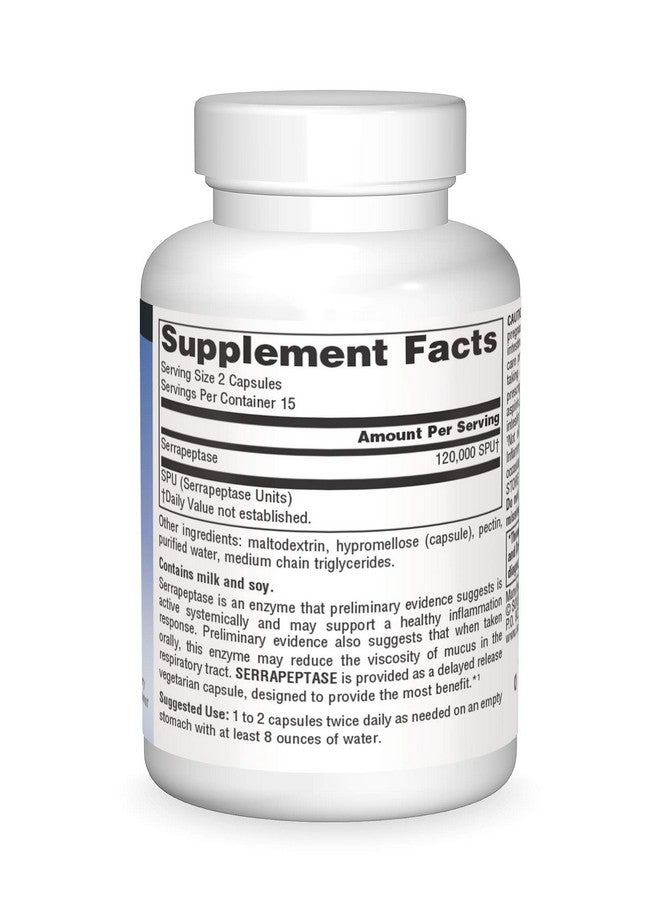 Source Naturals سيراببتاز من سورس ناتشورالز - إنزيم إطلاق مؤجل - 30 كبسولة نباتية - Image 3