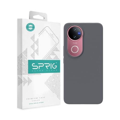 SPRIG Compatible with iQOO Z10R 5G Premium SilkTone Back Cover Drop Tested Shock Proof Mobile Case for Men, Women, Boys and Girls with Camera Protection (Dark Grey) - Image 1