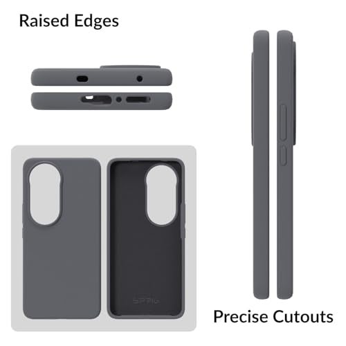 SPRIG Compatible with iQOO Z10R 5G Premium SilkTone Back Cover Drop Tested Shock Proof Mobile Case for Men, Women, Boys and Girls with Camera Protection (Dark Grey) - Image 3