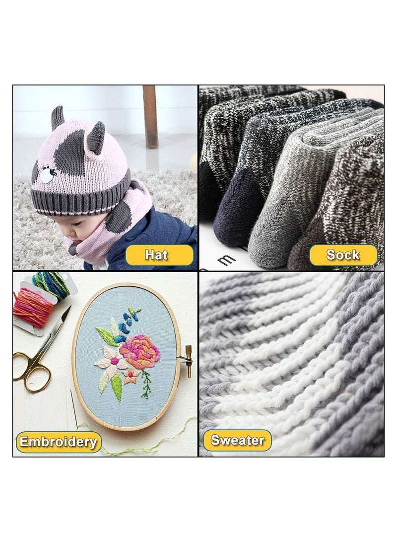 SYOSI 6 Pieces Crochet Yarn Multicolored Acrylic Soft Yarn Hand Acrylic Knitting Yarn For Knitting Crochet And Crafts Great for Garments Sweaters Scarves Hats And Craft Projects - Image 5