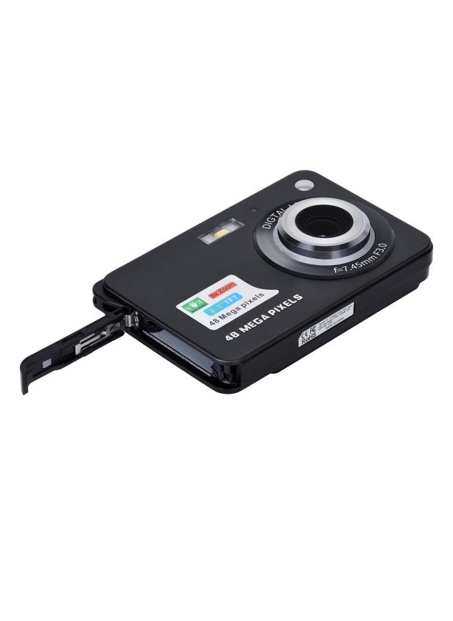Generic Student Entry-level 4800 Million Pixel Vintage Digital Camera Selfie Card Camera High Definition Video 2.7k-Body Color:16G + OTG Converter (Android/type C Message)  - Image 3