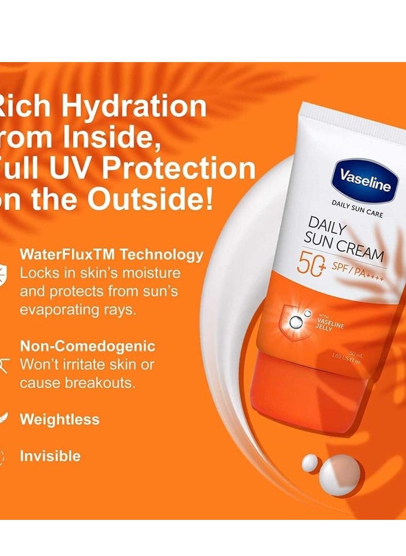 Vaseline - Daily Sun Cream With SPF 50 Lightweight Sun Protection Sunscreen with Vaseline Jelly - Image 1