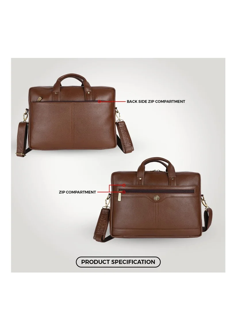 Hammonds Flycatcher Brushwood Laptop Bag for Men - Leather Office Bag with Multiple Compartments - Fits 14/15.6/16 Inch Laptop Bag - Messenger and Shoulder Bag for Travel - Water Resistant – Brushwood  | Best Price UAE