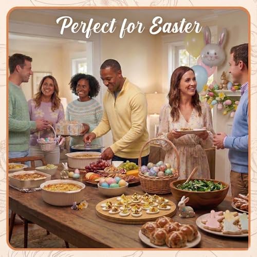 Trayful Deviled Egg Serving Tray with Lid, Reversible Sides, Wooden Storage Container for Appetizers, Party Platter for 22 Deviled Eggs, Bamboo Wood - Image 4