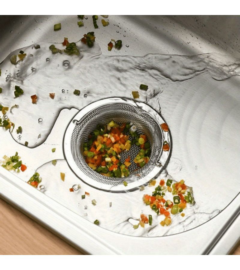 Stainless Steel Kitchen Drain Filter Screen Newly Upgraded Silver Anti Clogging Sink Drip Tray Adjustable For Various Calibers Rust Proof Durable Mesh Design Universal Kitchen Sink Floor Drain Bathroom Floor Drain Home Cleaning Essential - Image 3