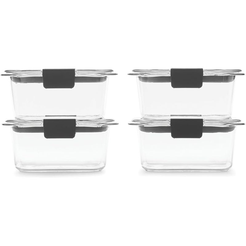 Rubbermaid 2108398 Leak-Proof Brilliance Food Storage Set | 1.3 Cup Plastic Containers with Lids | Microwave and Dishwasher Safe 4.7 Cup, 4-Pack 2041407 - Image 2