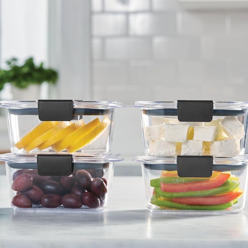 Rubbermaid 2108398 Leak-Proof Brilliance Food Storage Set | 1.3 Cup Plastic Containers with Lids | Microwave and Dishwasher Safe 4.7 Cup, 4-Pack 2041407 - Image 4