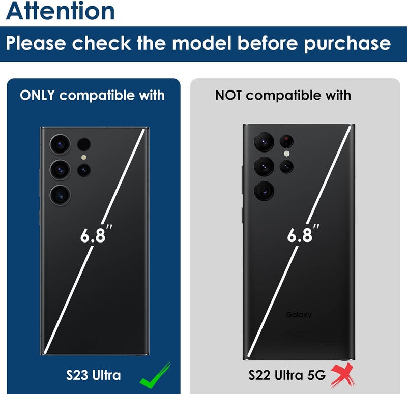 Simpeak 2Pack Bling Camera Lens Protector Compatible with Samsung Galaxy S23 Ultra 5G 68 2023 Individual 9H Tempered Glass Camera Metal Case for S23 Ultra 68 Installation Tray Silver Bling - Image 2