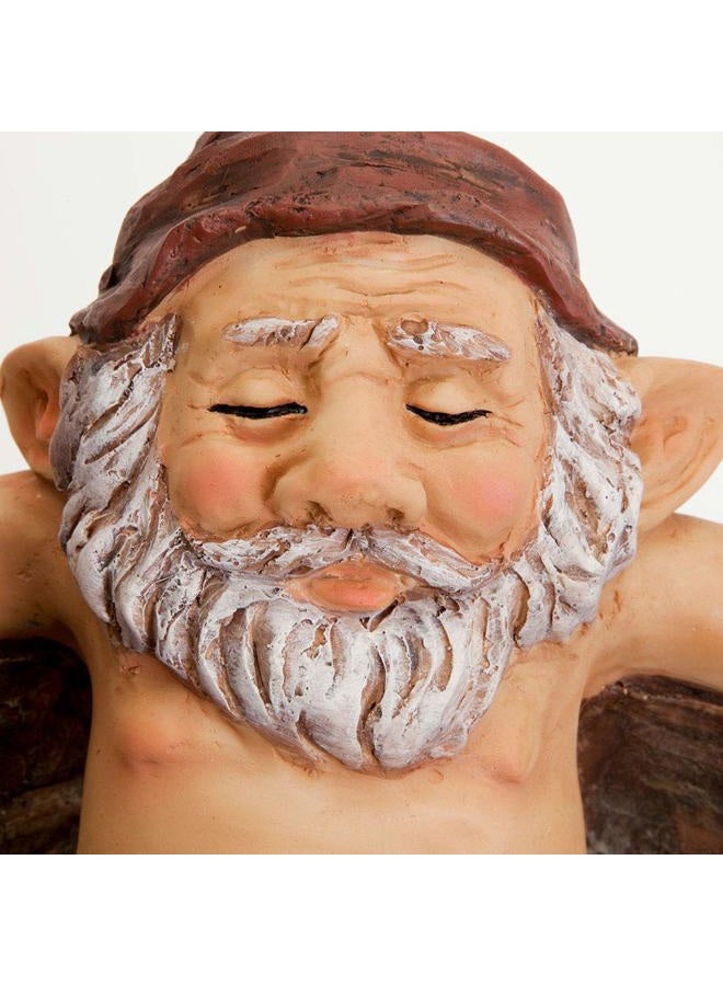 Bits and Pieces Gnome Relaxing Pool - Elf Birdbath Garden Art Statue - Outdoor Garden Decor Sculpture - Image 4