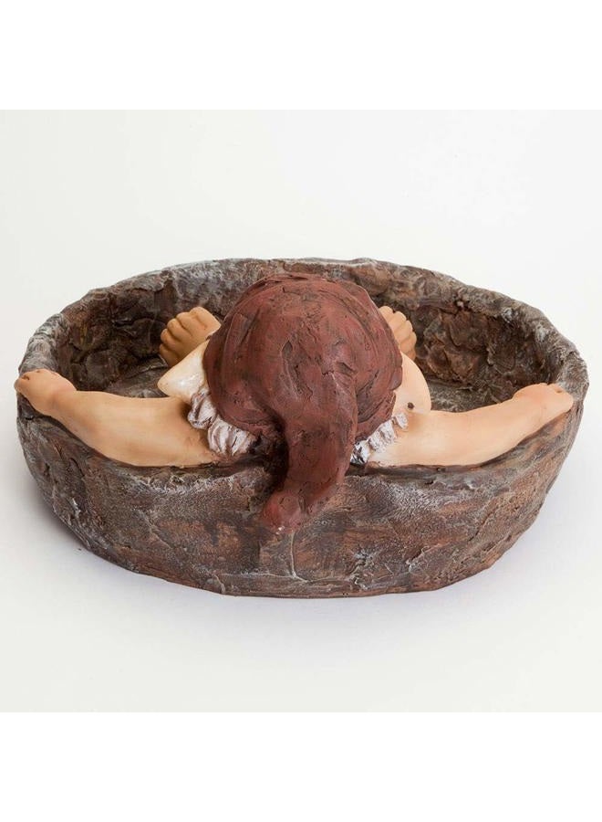 Bits and Pieces Gnome Relaxing Pool - Elf Birdbath Garden Art Statue - Outdoor Garden Decor Sculpture - Image 5