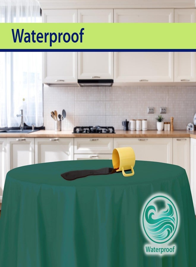 Party Dimensions Green Disposable Plastic Tablecloth for Round Tables (12 Pack) Table Cloths for Parties, Events & Weddings, Indoors & Outdoors, 84 inches, Plastic Table Cover - Image 5