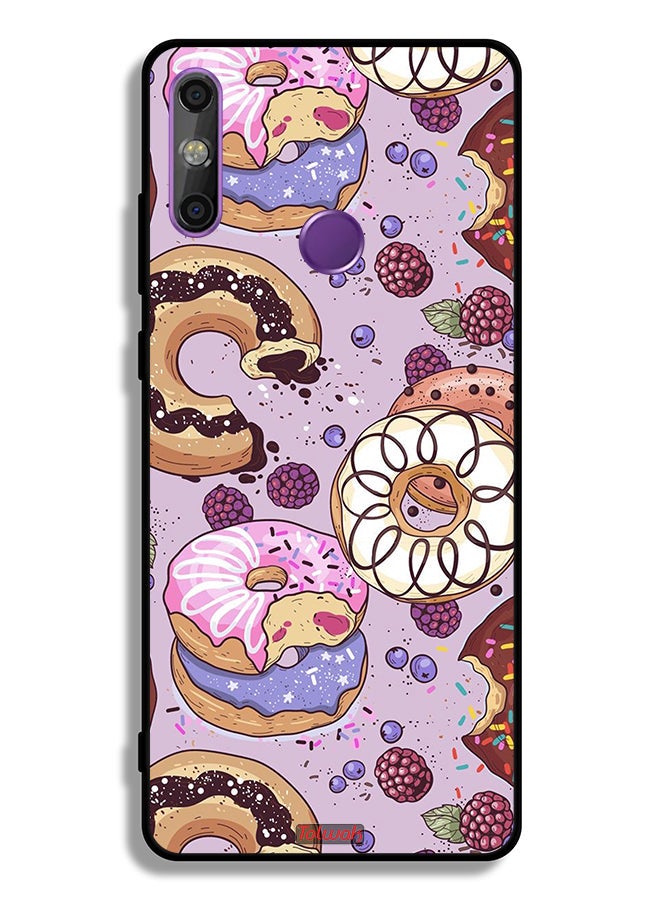 Tolwak Huawei Enjoy 20e Protective Case Cover Donuts Art - Image 2