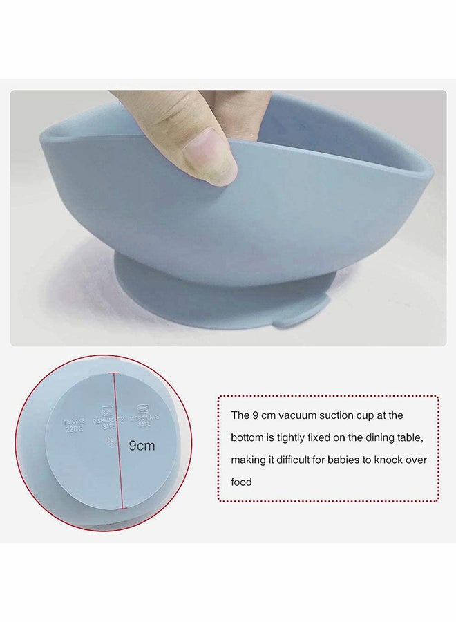Baby Led Weaning Spoon And Fork, Baby Dishes And Utensils Set For Boy And Girl, Dusty Blue - Image 5