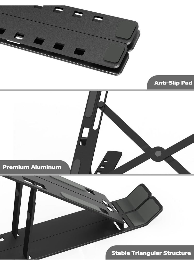 Adjustable Laptop Stand | Foldable Cooling Base | Compatible with iPad, MacBook, Dell, HP & More - Image 3