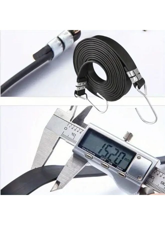 2 Heavy Duty Elastic Ropes 200cm 78 74in 2pcs High Elasticity Durable Cargo Straps - Image 3