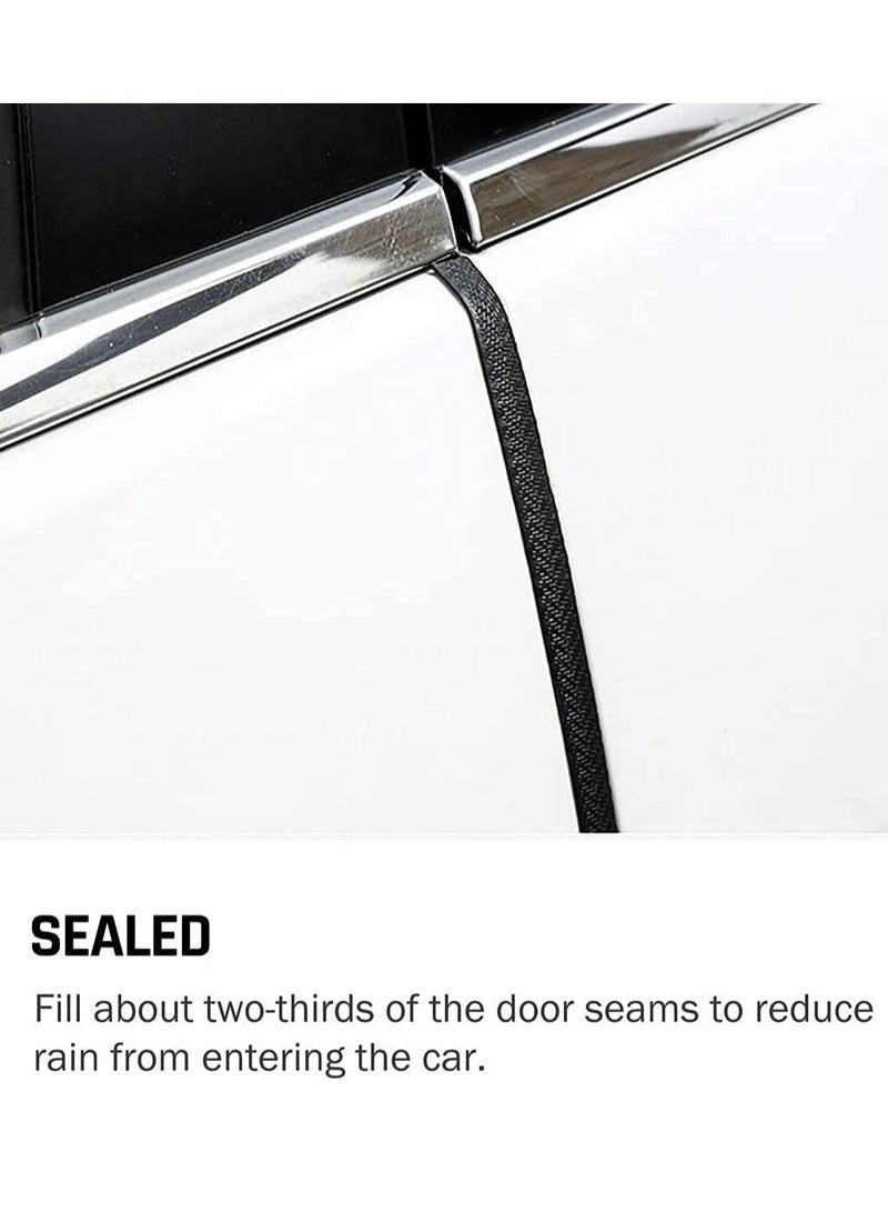 33Ft(10M) Long Car Door Edge Guards,U Shape Trim Rubber Seal Protector Protection Anti-Collision Clips Fit for Most Car| Black | - Image 4