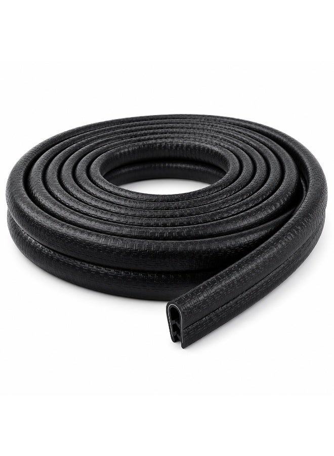 33Ft(10M) Long Car Door Edge Guards,U Shape Trim Rubber Seal Protector Protection Anti-Collision Clips Fit for Most Car| Black | - Image 1