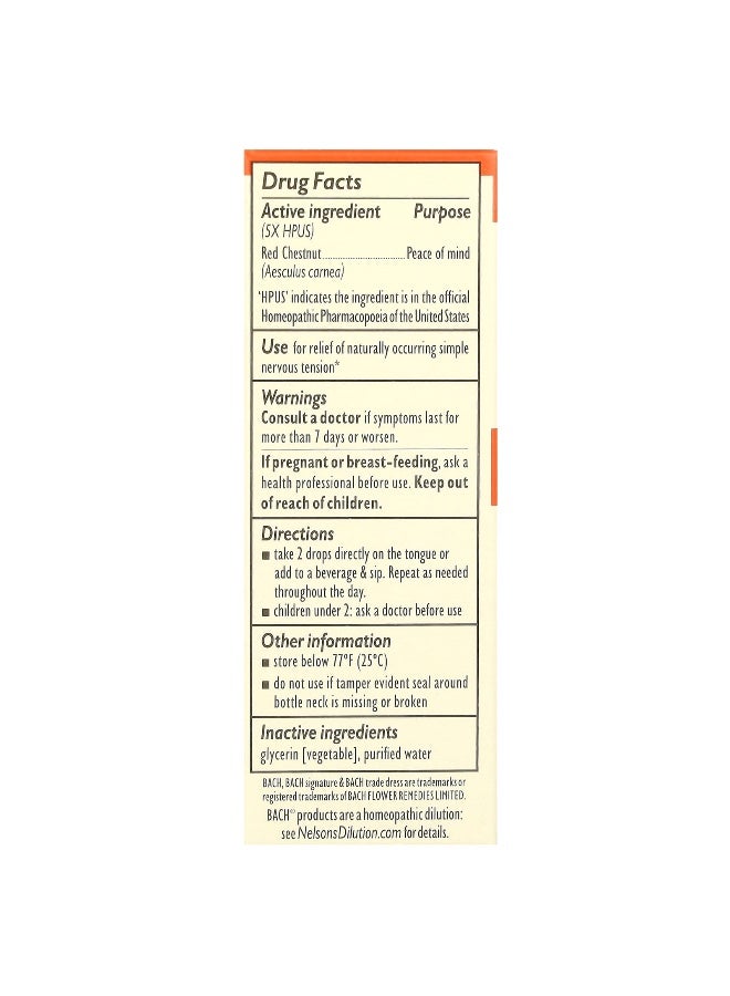 Bach, Original Flower Remedies, Red Chestnut, 0.35 fl oz (10 ml) (Packaging may vary) - Image 2