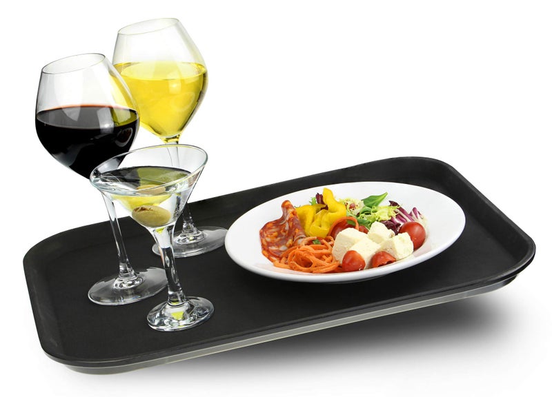 HAINE Non-Slip Rubber surfaced Rectangular Serving Tray, 14" by 18" - Image 4