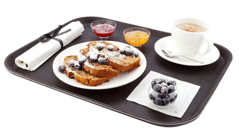 HAINE Non-Slip Rubber surfaced Rectangular Serving Tray, 14" by 18" - Image 2