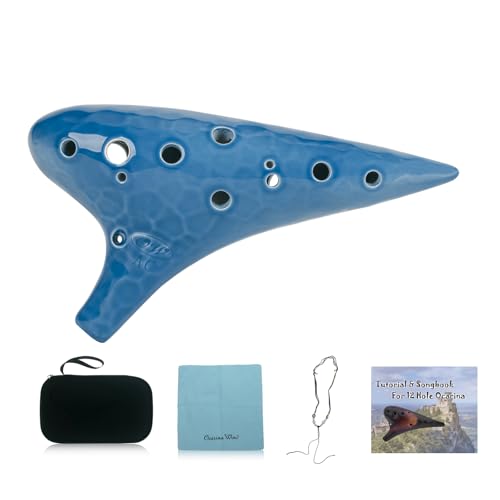 OcarinaWind® "Ocean Wave" Professional 12 Hole Ceramic Ocarina,Tenor C Ocarina,ice Crack Craft,alto C,Christmas Gift Idea - Image 1