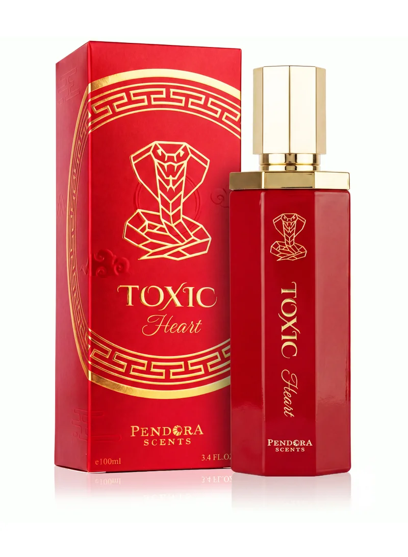 Paris Corner Pendora Scents Toxic Heart Eau De Parfum 100ml | Long Lasting Unisex Perfume with Strawberry, Caramel, Leather, Vanilla & Tonka Bean
