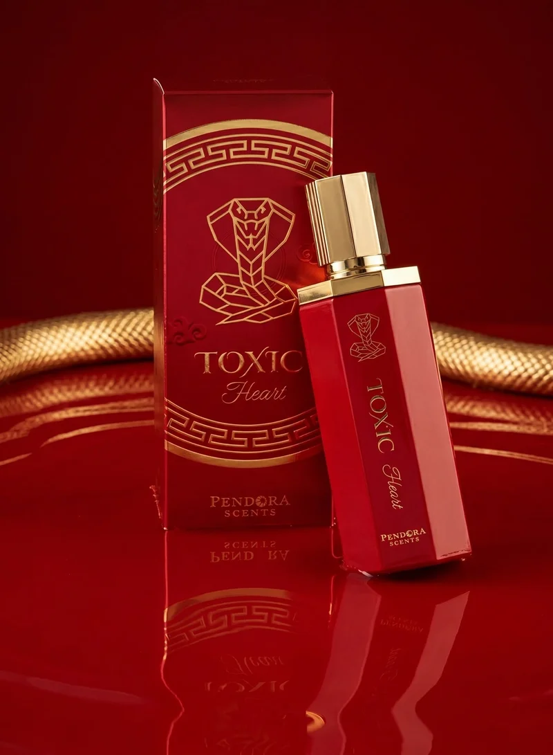 Paris Corner  Pendora Scents Toxic Heart Eau De Parfum 100ml | Long Lasting Unisex Perfume with Strawberry, Caramel, Leather, Vanilla & Tonka Bean  | Best Price UAE