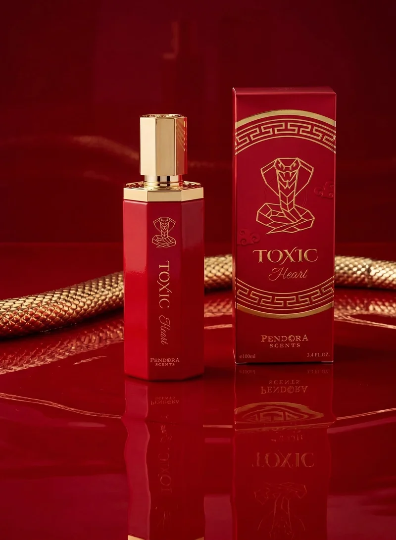 Paris Corner  Pendora Scents Toxic Heart Eau De Parfum 100ml | Long Lasting Unisex Perfume with Strawberry, Caramel, Leather, Vanilla & Tonka Bean  | Best Price UAE