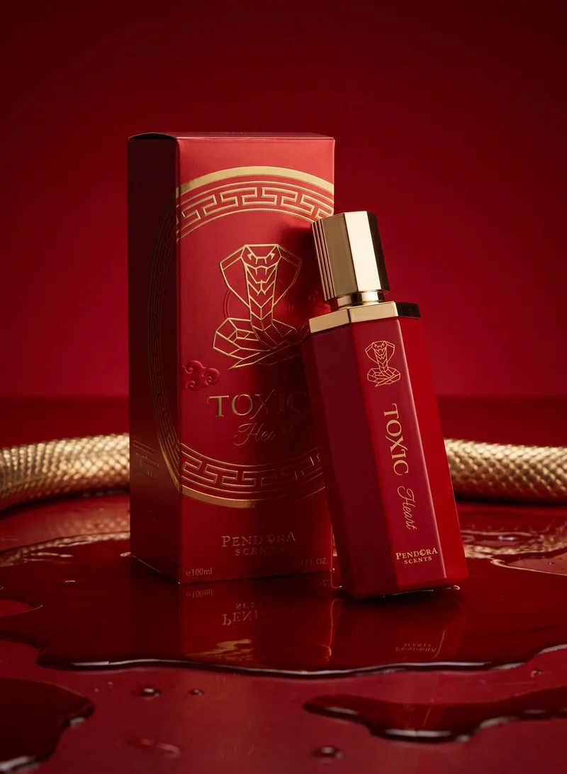 Paris Corner  Pendora Scents Toxic Heart Eau De Parfum 100ml | Long Lasting Unisex Perfume with Strawberry, Caramel, Leather, Vanilla & Tonka Bean  | Best Price UAE