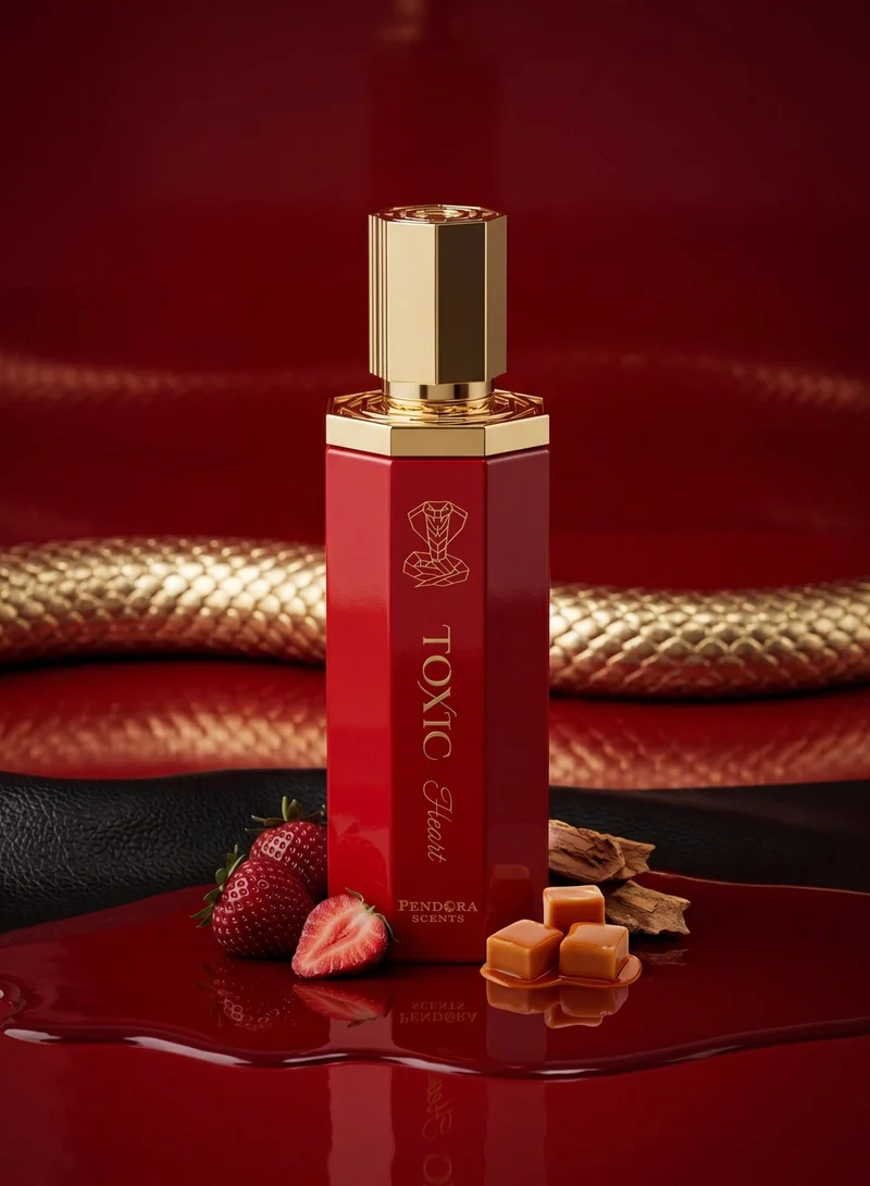 Paris Corner  Pendora Scents Toxic Heart Eau De Parfum 100ml | Long Lasting Unisex Perfume with Strawberry, Caramel, Leather, Vanilla & Tonka Bean  | Best Price UAE