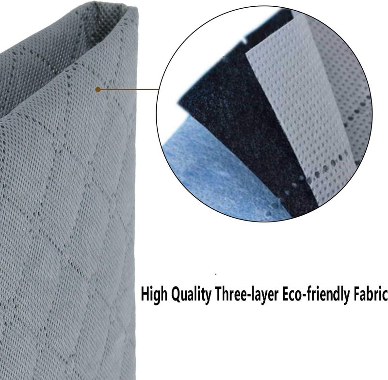 شنط تخزين أسفل السرير بسوست ونافذة شفافة، علبة تنظيم كبيرة توضع تحت السرير للملابس واللحاف ، مقاس كبير، 3 قطع - Image 3