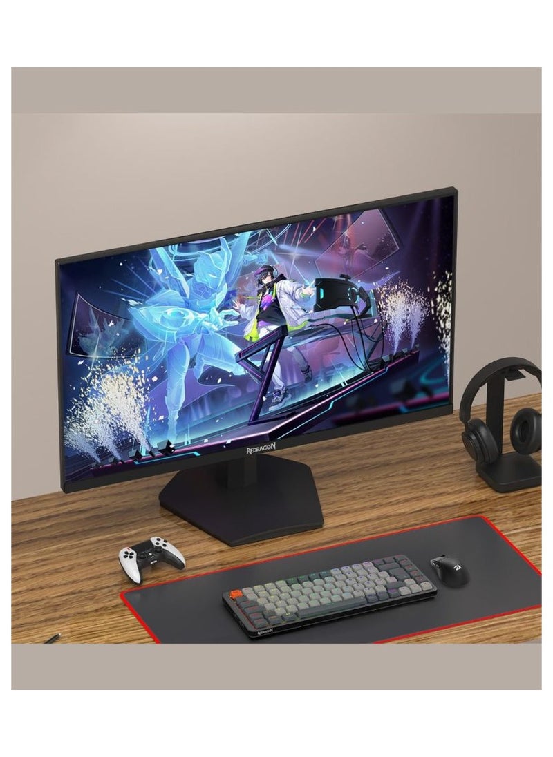 REDRAGON - Ultimate Gaming Monitor 27 Inch - 180Hz IPS Display, 1ms Response Time, FreeSync Compatible, FHD Resolution, Bezel-Less Display, HDMI & DP Support – PS5 Ready - Image 1