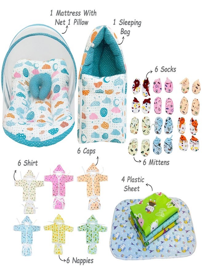 Infantbond by Fareto Newborn Baby Essentials Combo Set 39 in 1 All-Season Hospital Care Kit for Newborns (0-6 Months) | Complete Baby Gift Set | Baby Products All New Born Combo(Green Spiral) - Image 2