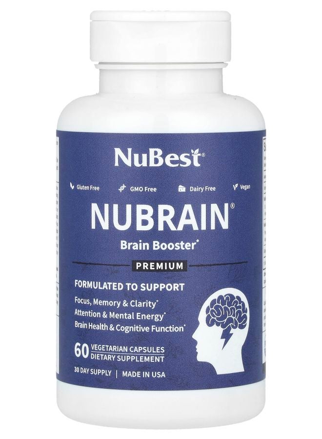 NuBest Nubrain Brain Booster 60 Vegetarian Capsules