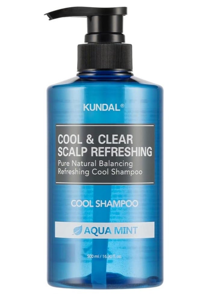 Kundal Cool & Clear Scalp Refreshing Cool Shampoo 500ml - Aqua Mint