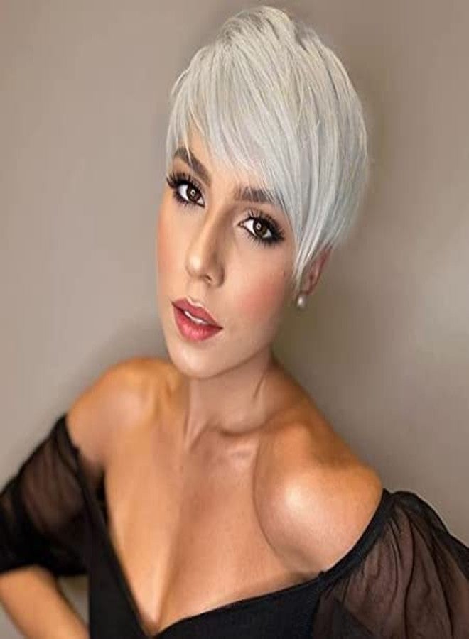 FCHW-wig FCHW Short HairWigs for Women Short Pixie Cut Wigs Brazilian Wigs Pixie Cut Wig For Women Short Wigs With Bangs Layered Wig Hair Replacement Wig - Image 1