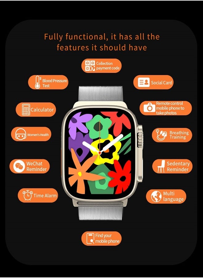 iOsuite - Ultra Smart Watch with Bluetooth Call HD 2.01" Screen Fitness Tracker with Heart Rate Blood Pressure Blood Oxygen Sleep Monitor, IP68 Waterproof Activity Tracker for Android and IOS Phones - Image 1