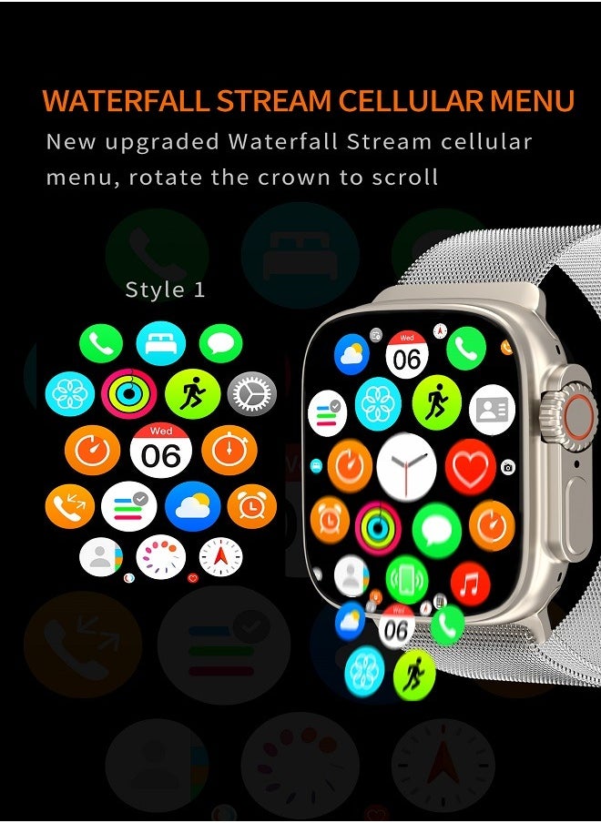 iOsuite - Ultra Smart Watch with Bluetooth Call HD 2.01" Screen Fitness Tracker with Heart Rate Blood Pressure Blood Oxygen Sleep Monitor, IP68 Waterproof Activity Tracker for Android and IOS Phones - Image 1