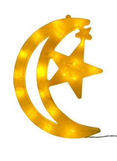 Salla Crescent Moon Star Yellow Glowing LED Light 30x22cm  - Image 2