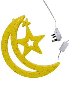Salla Crescent Moon Star Yellow Glowing LED Light 30x22cm  - Image 3