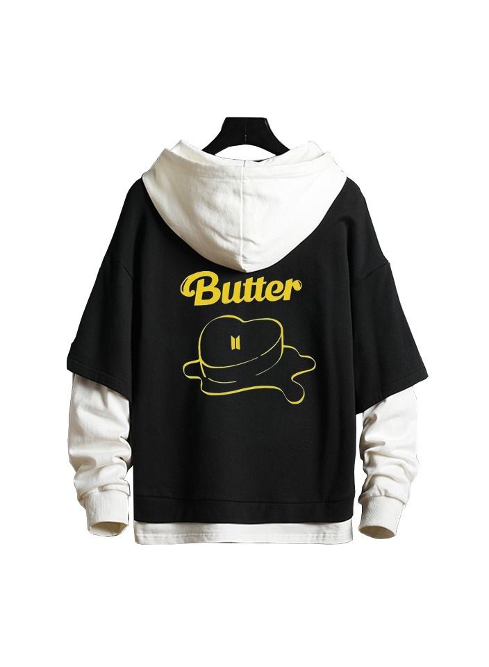 NIBEMINENT Autumn and Winter Hoodie BTS Butter Hooded Sweater  - Image 1