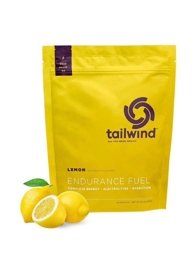 Tailwind Nutrition Endurance Fuel, Electrolyte & Hydration Sports Drink Mix Powder, Gluten-Free, Vegan, Lemon, 30 Servings  - Image 1